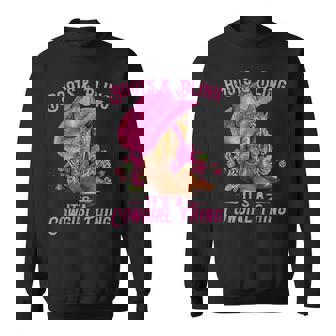 Boots And Bling It's A Cowgirl Thing Western Rodeo Cowgirl Sweatshirt - Monsterry