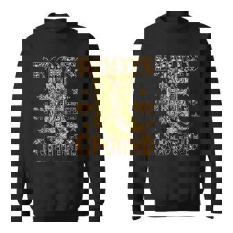 Boots On The Ground Boot Cowboy Western Sweatshirt - Thegiftio UK