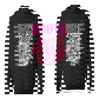 Boots On The Ground Cowgirl Linedance Boot Cowboy Western Sweatshirt - Monsterry
