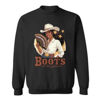 Boots On The Ground Junenth Cowgirl Where Them Fans At Sweatshirt - Thegiftio UK