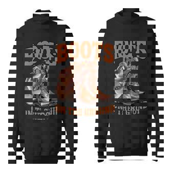 Boots On The Ground Western Cowgirl Rodeo Style Sweatshirt | Mazezy