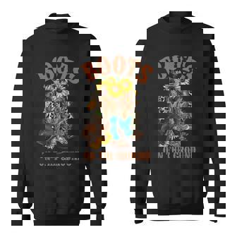 Boots On The Ground Western Southern Country Rodeo Cowgirl Sweatshirt - Thegiftio UK
