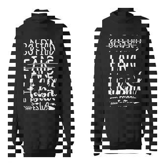 Boyfriend Fiancé Husband 2025 For Wedding And Honeymoon Sweatshirt - Thegiftio