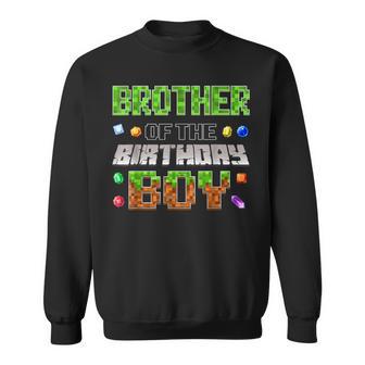 Brother Of The Birthday Boy Game Pixel Number Birthday Party Sweatshirt - Thegiftio UK