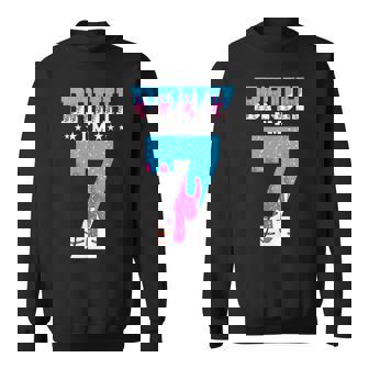 Bruh 7Th Birthday Boy Baseball Ice Cream Drip 7 Year Old Boy Sweatshirt - Thegiftio