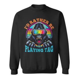 Bruh I'd Rather Be Playing Boys Adult Man Birthday Gorilla Sweatshirt - Thegiftio UK