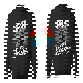 Bruh It's My Birthday Japanese Kaiju Monster Retro Sunset Sweatshirt - Thegiftio