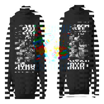 Bruh Its My Birthday Master Builder Dabbing Blocks Bricks Sweatshirt | Mazezy