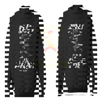 Bruh Pirate Lazy Dabbing Skull Costume Pretend I'm A Pirate Sweatshirt | Mazezy