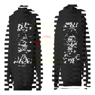 Bruh Pirate Lazy Skull Bandana Costume Pretend I'm A Pirate Sweatshirt - Monsterry