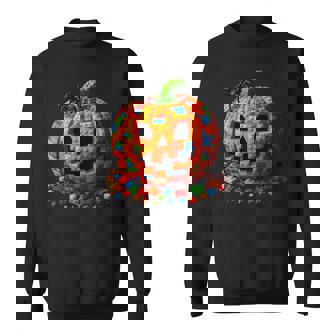 Building Bricks Halloween Pumpkin Master Builder Brick Treat Sweatshirt | Seseable UK