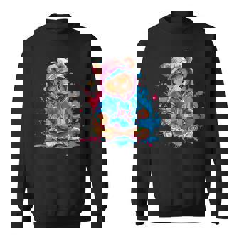 Bunter Teddybär Herren Damen Kinder Sweatshirt - Geschenkecke