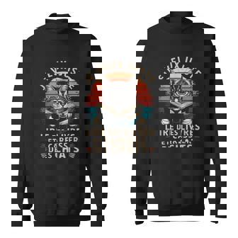 Cadeau De Chat Et De Lecture Pour Les Amateurs De Livres Et De Chats Sweater e - Cadeauxyz