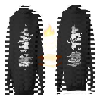 Camping Smore Marshmallow Chocolate Cute Dance Camper Sweatshirt - Thegiftio