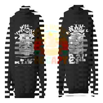 Capibara Don't Worry Be Capy Divertido Retro Lindo Capiba Camisa de entrenamiento - Regaloses