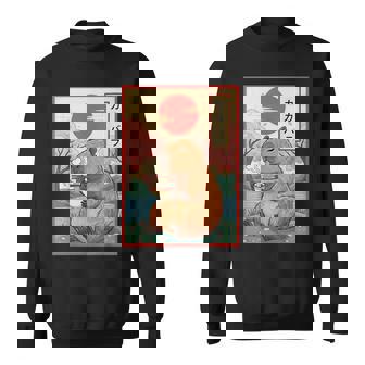 Capybara Anime Graphic Ramen Kawaii Japanese Vintage Capy Sweatshirt - Thegiftio