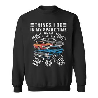Car Enthusiast Spare Time Muscle Car Graphic Men Sweatshirt - Thegiftio UK