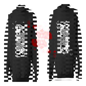Carte Dame De Cœur Pour Les Amateurs De Jeux De Carrtes Sweater e - Cadeauxyz