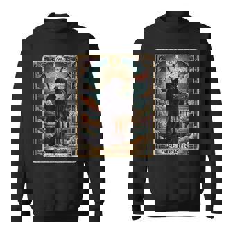 Carte De Tarot Style Grunge Usé L'ermite Sweater e - Cadeauxyz