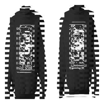 Carte Tarot La Lune Chat Noir Mystique Astrologie Gothique Sweater e - Cadeauxyz