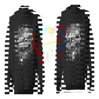 Cassette Colorée Motif Éclaboussures Sweater e - Cadeauxyz