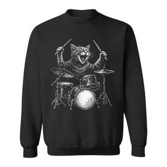 Cat Drummer Sweatshirt - Thegiftio UK