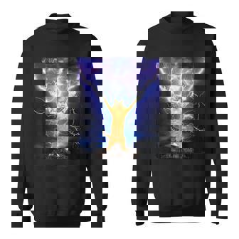 Cat Merch おかしな猫 稲妻 サンダーボルト オン マウンテン スウェットシャツ - Kawaiitshirt