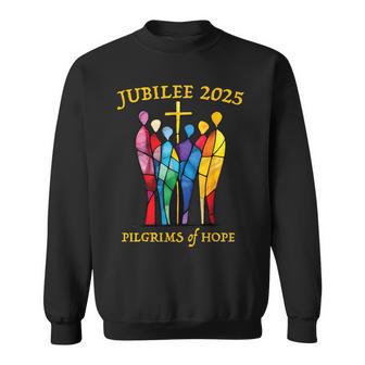 Catholic Jubilee 2025 Stained Glass Pilgrims Of Hope Sweatshirt - Thegiftio UK