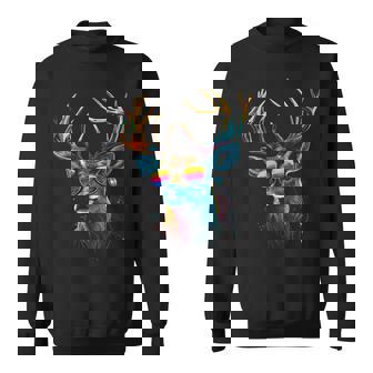 Cerf Amour Des Animaux Casque Amoureux De La Nature Amoureux Sweater e - Cadeauxyz