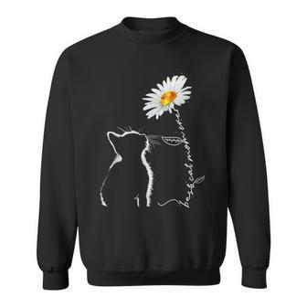 Chat & Marguerite Pour Amoureux Des Chats Et Des Fleurs Sweater e - Cadeauxyz