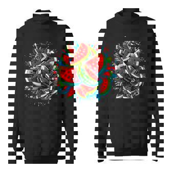 Chemise Colorée Motif Pastèque Pour Amateurs De Fruits Tropicaux Sweater e - Cadeauxyz