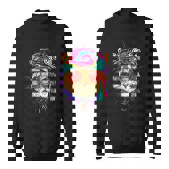 Chemise Pour Chat Hippie Psychédélique Avecigne De Paix Pour Amoureux Des Chats Sweater e - Cadeauxyz