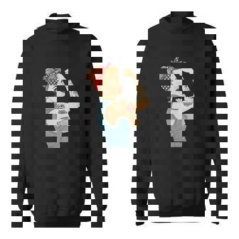 Chica Poder Feminista Arte Retro Rosie Riveter Tatuaje Punk In Mangas Camisa de entrenamiento - Regaloses