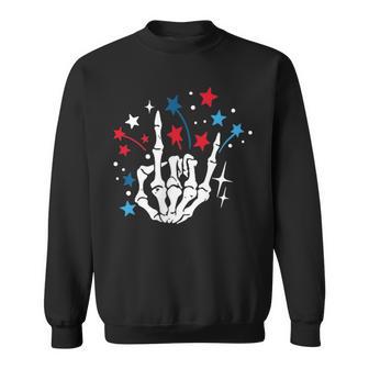 Chill The Fourth Out Skeleton 4Th Of July 2 Sided Sweatshirt - Thegiftio UK