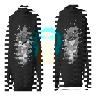 Chill Otteribes 面白いカワウソサングラスデザイン スウェットシャツ - Kawaiitshirt