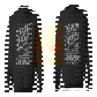 Cigars Are My Therapy Weekend Forecast Bourbonアパレル スウェットシャツ - Kawaiitshirt