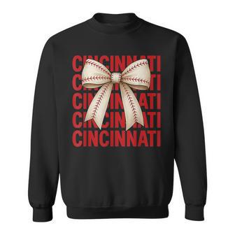 Cincinnati Coquette Bow Vintage Cincinnati Sweatshirt - Thegiftio UK