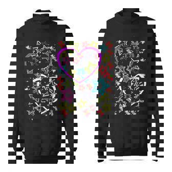 Coeur Rétrointage Années 80 Pour Enfantsaint-Valentinaint-Valentin Sweater e - Cadeauxyz