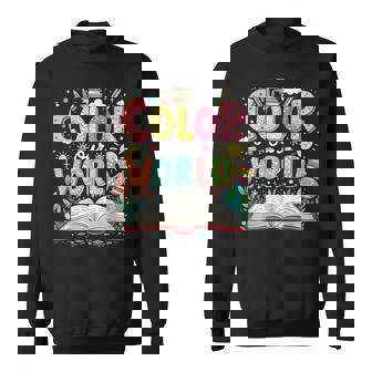 Color Our World Book Reading Program 2025 Summer Sweatshirt | Mazezy