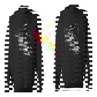 Colorful Surfing Surfboard Sweatshirt - Thegiftio