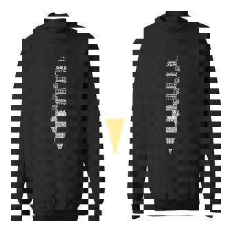 Con Cornetta A Cono Gelato Torre Di Pisa Felpa - Novitaregali