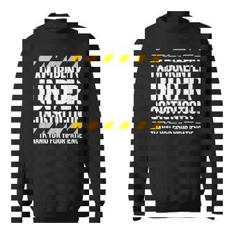 Under Construction Post Surgery Gag Get Well Soon Sweatshirt - Thegiftio UK