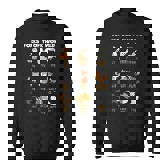 Cool Foxes Of The Worldかわいいキツネ動物愛好家ギフト スウェットシャツ - Kawaiitshirt