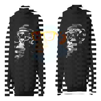 Cool Monkey With Sunglasses Cartoon Animal Sweatshirt - Thegiftio UK