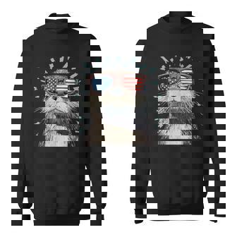 Cool Otter With Bold America Shades Sweatshirt - Thegiftio