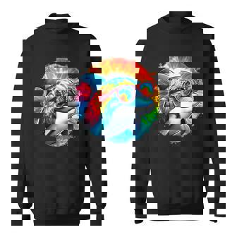 Cool Graphic Tie Dye Gafas Deol Delfín Ilustración Arte Camisa de entrenamiento - Regaloses