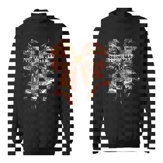 Coquette Bow Cheer American Football Game Day Thanksgiving Sweatshirt - Thegiftio