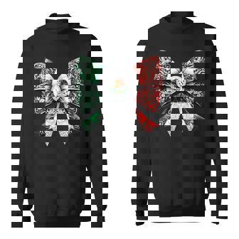 Coquette Ribbon Bow Mexican Flag Festive Latino Pride Sweatshirt | Mazezy