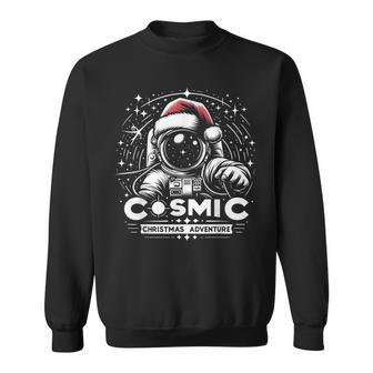 Cosmic Christmas Adventure ヴィンテージ宇宙飛行士サンタスペース スウェットシャツ - Kawaiitshirt