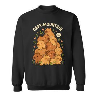 Cozy Capy-Mountain Cute Capybara Lovers Sweatshirt - Thegiftio UK